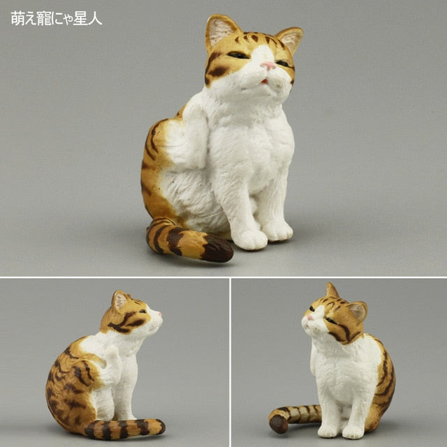 Japanese genuine bulks 28 sets cute pet puppies Ragdoll Bobtails Shorthair Ragdoll cats Akita Bulldog Foxhound desktop figure