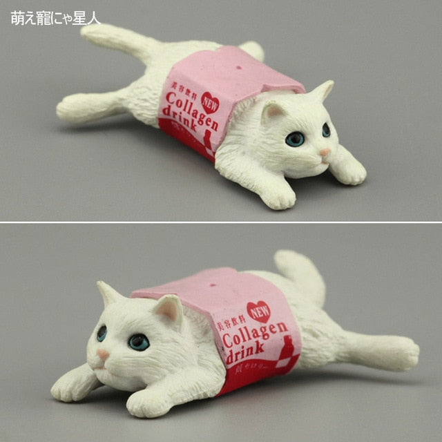 Japanese genuine bulks 28 sets cute pet puppies Ragdoll Bobtails Shorthair Ragdoll cats Akita Bulldog Foxhound desktop figure