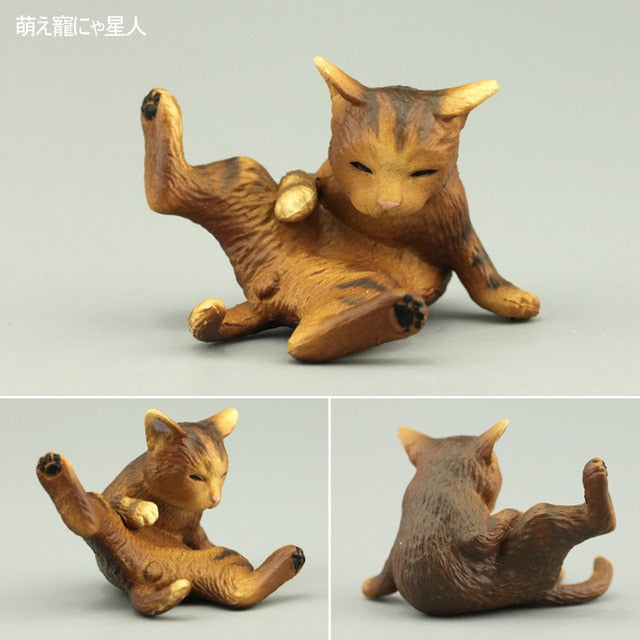 Japanese genuine bulks 28 sets cute pet puppies Ragdoll Bobtails Shorthair Ragdoll cats Akita Bulldog Foxhound desktop figure