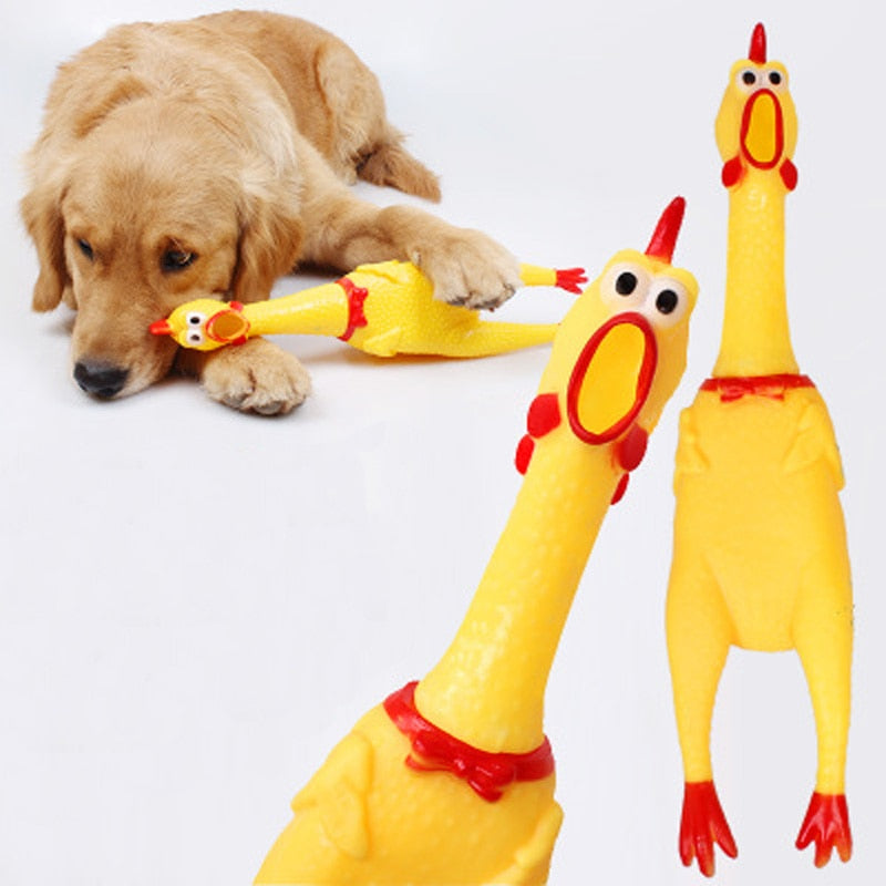 1pc Top Screaming Chicken Squeeze Sound Toy Pets Dog Toys Product Shrilling Decompression Tool Squeak Vent chicken
