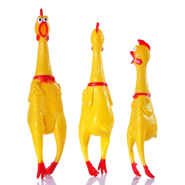1pc Top Screaming Chicken Squeeze Sound Toy Pets Dog Toys Product Shrilling Decompression Tool Squeak Vent chicken