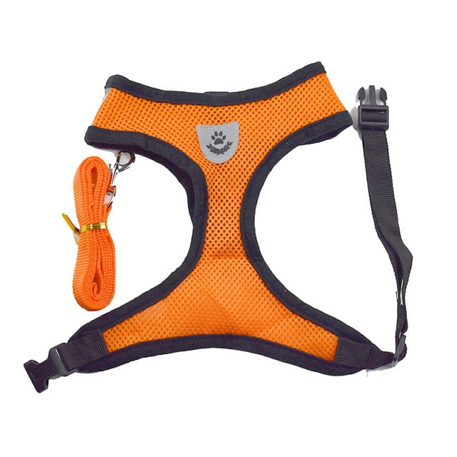 Cat Collar Mesh Cats Harness Leash Belt Collier Chat Harnais Chat kitten Collar Pet Products Reflective Adjustable Leash