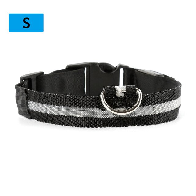 Hot Sale Flashing Glowing Gem Light LED Supplies Products Dog Light Pet Dog Collar Adjustable Small Pet Luminous Safety Collar