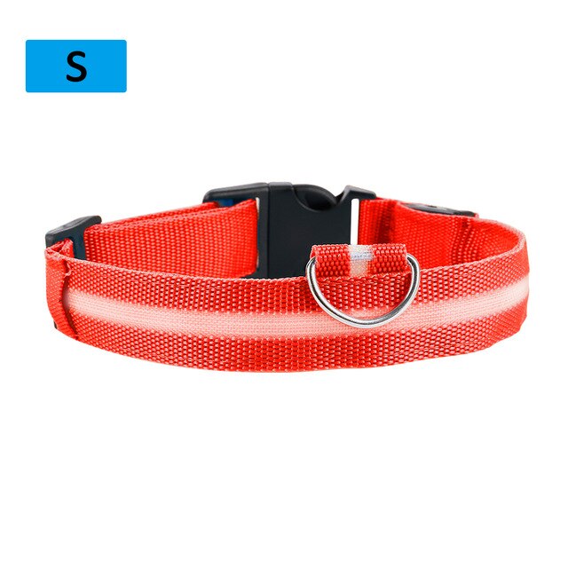 Hot Sale Flashing Glowing Gem Light LED Supplies Products Dog Light Pet Dog Collar Adjustable Small Pet Luminous Safety Collar