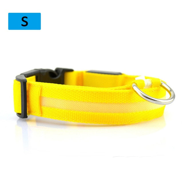 Hot Sale Flashing Glowing Gem Light LED Supplies Products Dog Light Pet Dog Collar Adjustable Small Pet Luminous Safety Collar