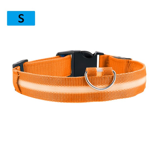 Hot Sale Flashing Glowing Gem Light LED Supplies Products Dog Light Pet Dog Collar Adjustable Small Pet Luminous Safety Collar