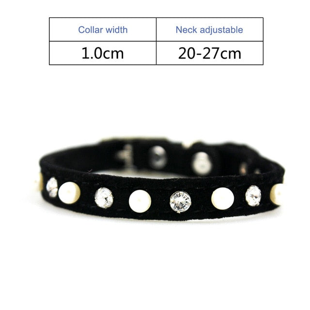 Dog Collar For Dogs Cat Collars Solid Rhinestone Crystal Velvet Crown Pet Collar Chihuahua Pitbull Dog Leash Pet Products PQ013