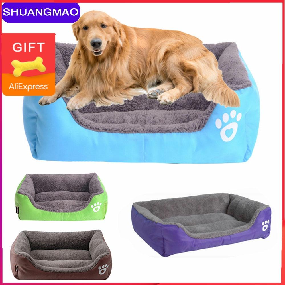Pet Sofa Dog Beds Indoor Small Medium Large Dog Soft Fleece Warm Cat Bed House Waterproof Bottom Kennel Mat Blanket Pet Products