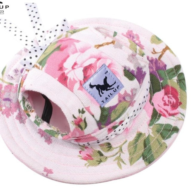 Pet Dog Cap Tailup Summer Cloth Mesh Breathable Pet Sun Hat Canvas For Small Dog Pet Products