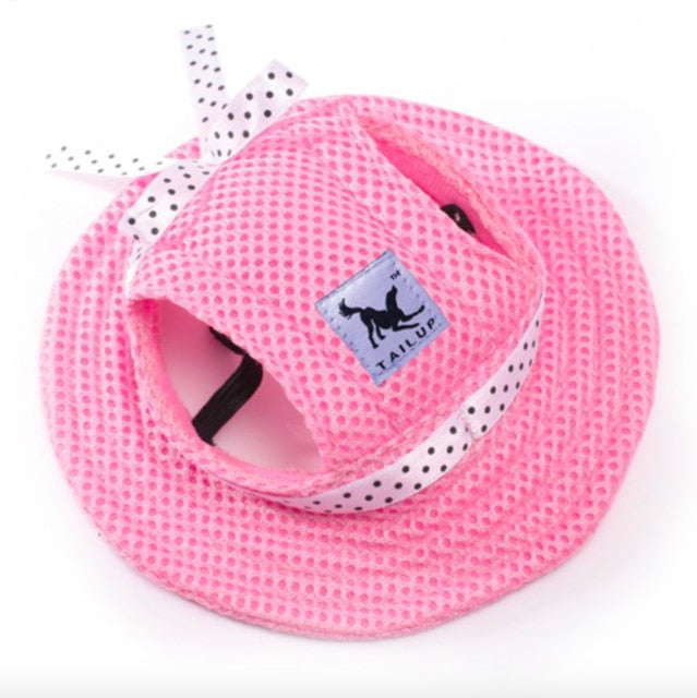 Pet Dog Cap Tailup Summer Cloth Mesh Breathable Pet Sun Hat Canvas For Small Dog Pet Products