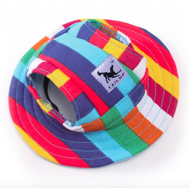 Pet Dog Cap Tailup Summer Cloth Mesh Breathable Pet Sun Hat Canvas For Small Dog Pet Products