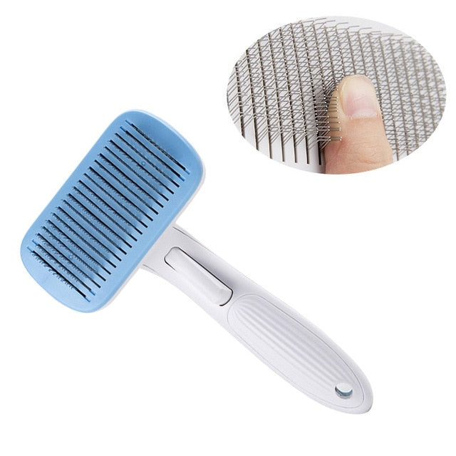 High Quality Pet Products Pet Comb for  Dogs Grooming Toll Automatic Hair Brush Remover Dog Cat Comb