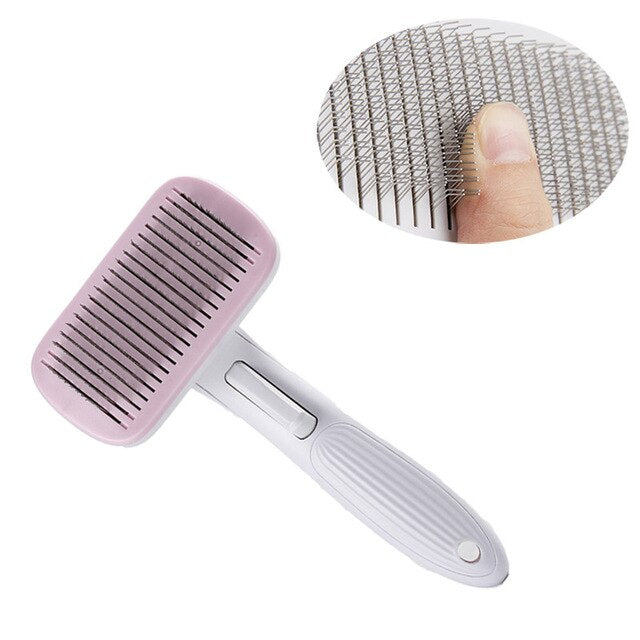 High Quality Pet Products Pet Comb for  Dogs Grooming Toll Automatic Hair Brush Remover Dog Cat Comb