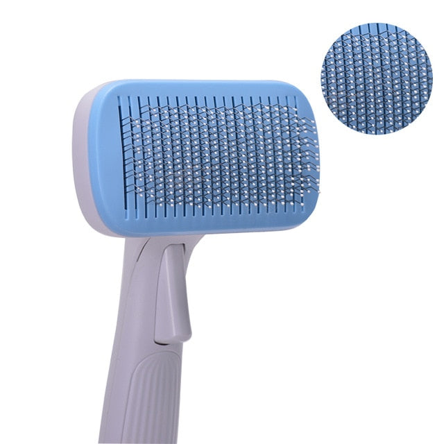 High Quality Pet Products Pet Comb for  Dogs Grooming Toll Automatic Hair Brush Remover Dog Cat Comb