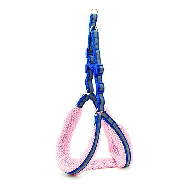 Dog Cat Harness Vest Reflective Breathable Mesh Pet Products Dogs Leash Harness Adjustable Collar Puppy Small Dog Night Walking