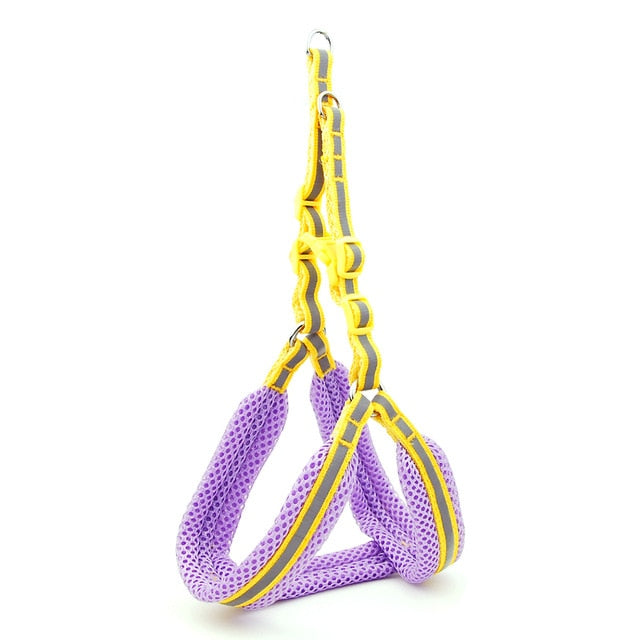 Dog Cat Harness Vest Reflective Breathable Mesh Pet Products Dogs Leash Harness Adjustable Collar Puppy Small Dog Night Walking