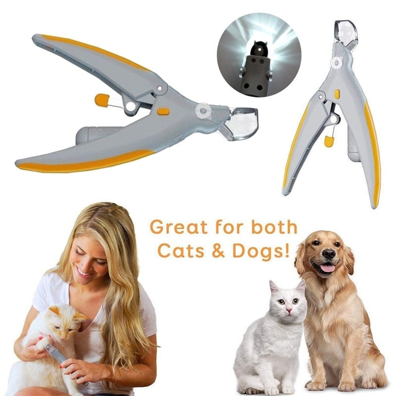 Professionals Pet Dog Cat Nail Clippers Trimmer With Led Light Grooming Electric Grinders Scissors Toe Claw Nail Pet Products