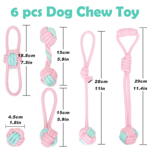Dog Rope Toy Interactive Toy for Large Dog Rope Ball Chew Toys Teeth Cleaning Pet Toy for Small Medium Dogs Pet Products TY0116