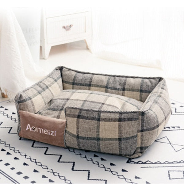 Detachable Pet Bed for Small Medium Large Dogs Breathable All Seasons Dog House Washable Cotton Puppy Sofa Kennel Pet Products