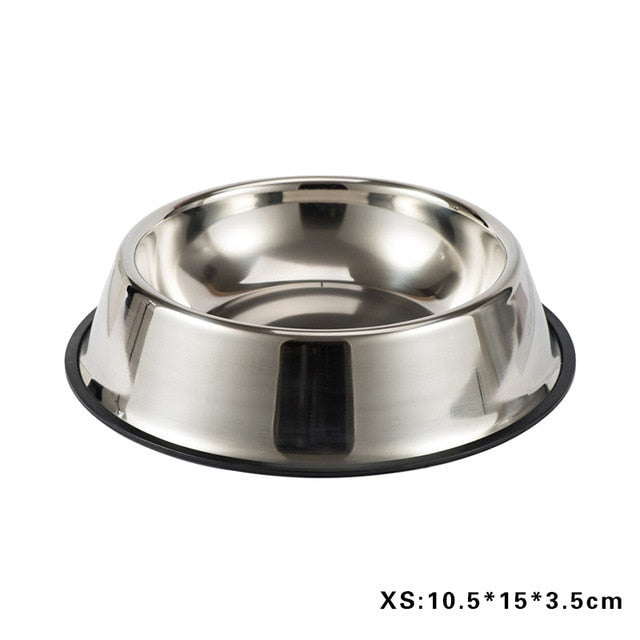 Stainless Steel Pet Dog Bowl Non-slip Durable Anti-fall Dogs Feeding Bowls For Small Medium Dogs Cat Placemat Feeder Pet Product