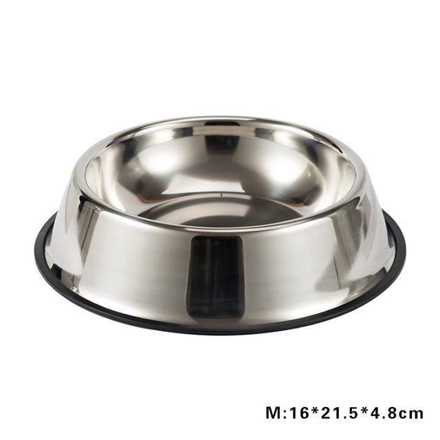 Stainless Steel Pet Dog Bowl Non-slip Durable Anti-fall Dogs Feeding Bowls For Small Medium Dogs Cat Placemat Feeder Pet Product