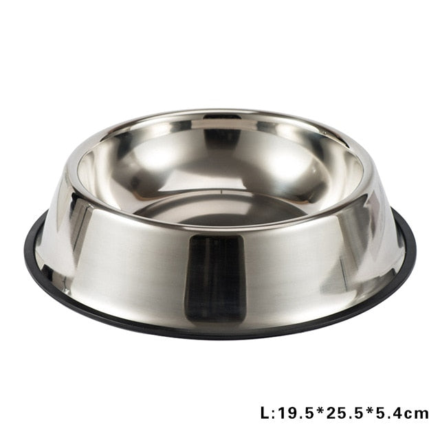 Stainless Steel Pet Dog Bowl Non-slip Durable Anti-fall Dogs Feeding Bowls For Small Medium Dogs Cat Placemat Feeder Pet Product