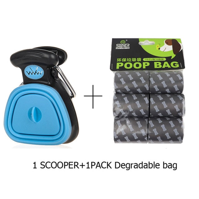Pet Dog Poop Bag Dispenser Travel Foldable Pooper Scooper  Poop Scoop Clean  Animal Waste  Picker Cleaning Tools Pet Products