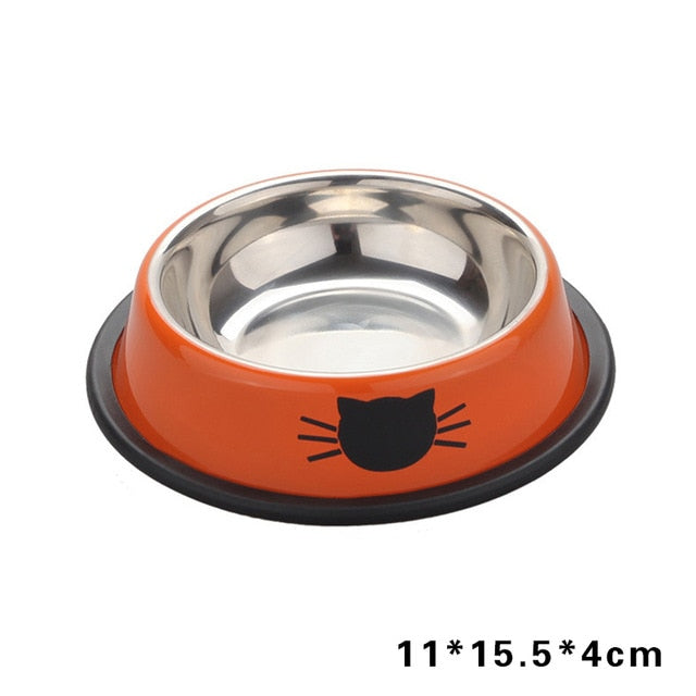 Stainless Steel Pet Dog Bowl Non-slip Durable Anti-fall Dogs Feeding Bowls For Small Medium Dogs Cat Placemat Feeder Pet Product
