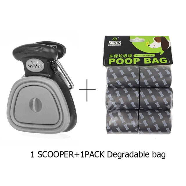 Pet Dog Poop Bag Dispenser Travel Foldable Pooper Scooper  Poop Scoop Clean  Animal Waste  Picker Cleaning Tools Pet Products