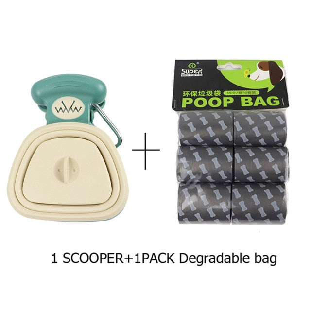 Pet Dog Poop Bag Dispenser Travel Foldable Pooper Scooper  Poop Scoop Clean  Animal Waste  Picker Cleaning Tools Pet Products