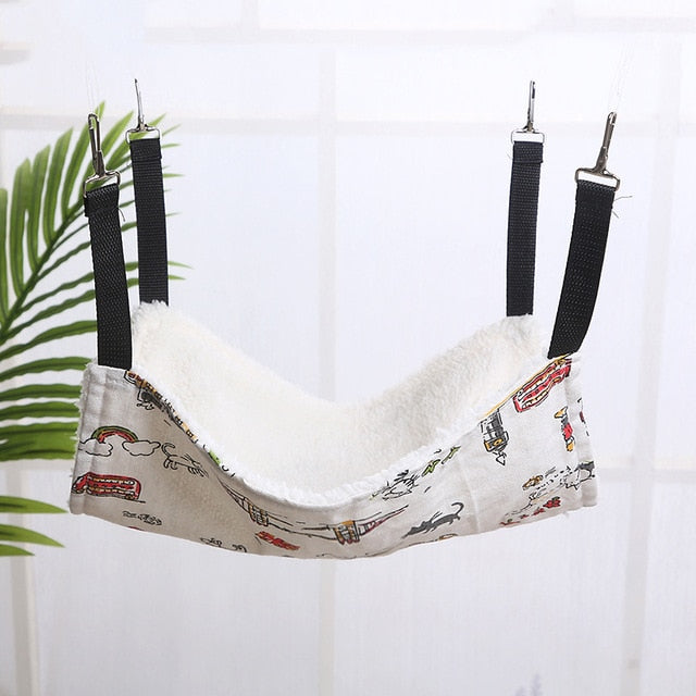 Cotton Cat hammock Double Hanging Hammock Pet Beds Hanging Guinea pig Bed Hamster Mouse Squirrel Cat Products for Pets