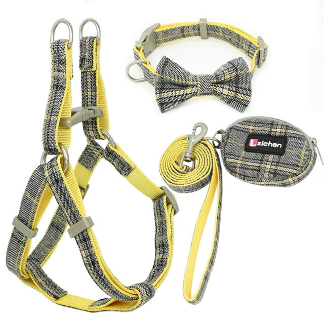 Soft Dog Harness and Leash Set Adjustable Nylon Chihuahua Dog Collar For Small Medium Dogs Pet Products Walking