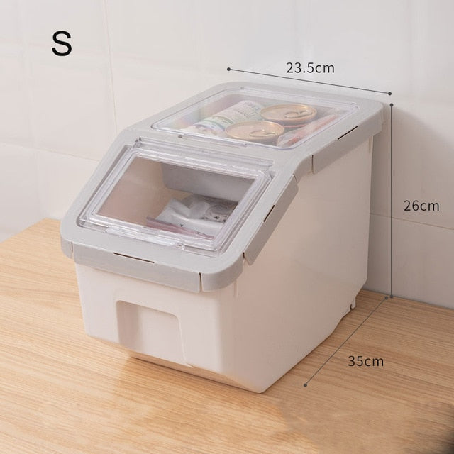 SHUANGMAO Pet Dog Food Storage Container 12.5L Dry Cat Food Box Bag for Moisture Proof Seal With Measuring Cup Kitten Products