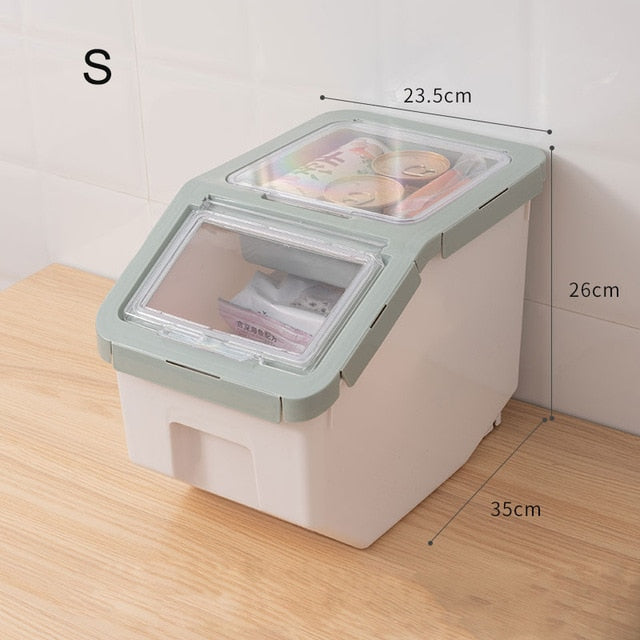 SHUANGMAO Pet Dog Food Storage Container 12.5L Dry Cat Food Box Bag for Moisture Proof Seal With Measuring Cup Kitten Products