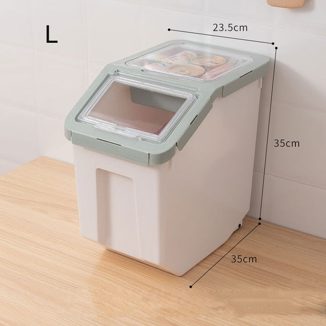 SHUANGMAO Pet Dog Food Storage Container 12.5L Dry Cat Food Box Bag for Moisture Proof Seal With Measuring Cup Kitten Products