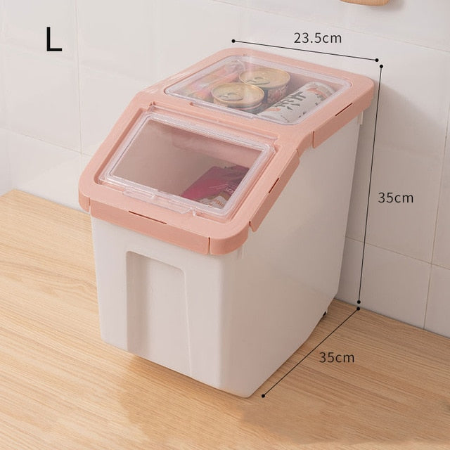 SHUANGMAO Pet Dog Food Storage Container 12.5L Dry Cat Food Box Bag for Moisture Proof Seal With Measuring Cup Kitten Products