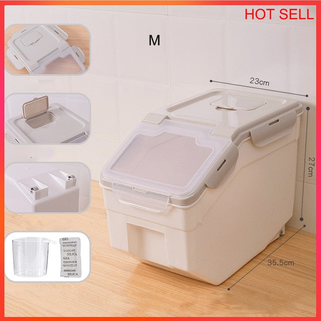 SHUANGMAO Pet Dog Food Storage Container 12.5L Dry Cat Food Box Bag for Moisture Proof Seal With Measuring Cup Kitten Products