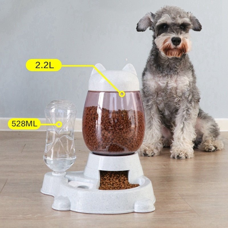 Pet Dog Cat Bowl Fountain Automatic Water Food Feeder Dispenser Container For Cats Dogs Drinking Eating Pet Products Supplies