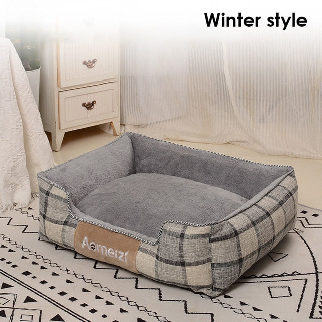 Detachable Pet Bed for Small Medium Large Dogs Breathable All Seasons Dog House Washable Cotton Puppy Sofa Kennel Pet Products