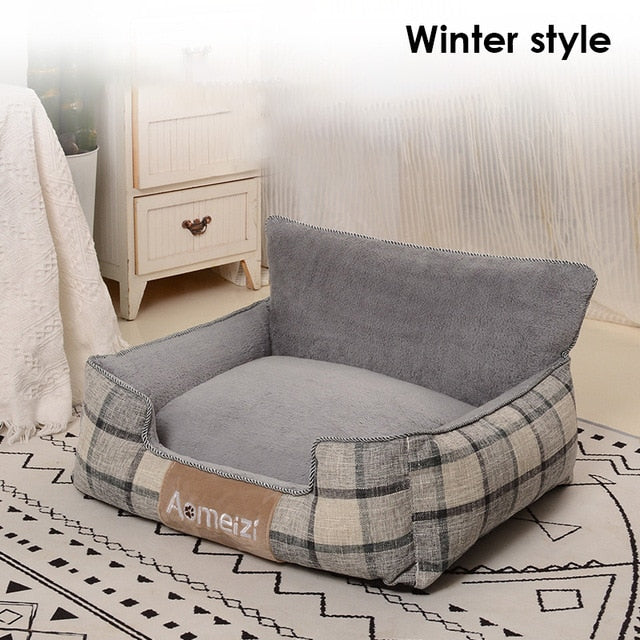 Detachable Pet Bed for Small Medium Large Dogs Breathable All Seasons Dog House Washable Cotton Puppy Sofa Kennel Pet Products