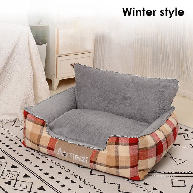Detachable Pet Bed for Small Medium Large Dogs Breathable All Seasons Dog House Washable Cotton Puppy Sofa Kennel Pet Products