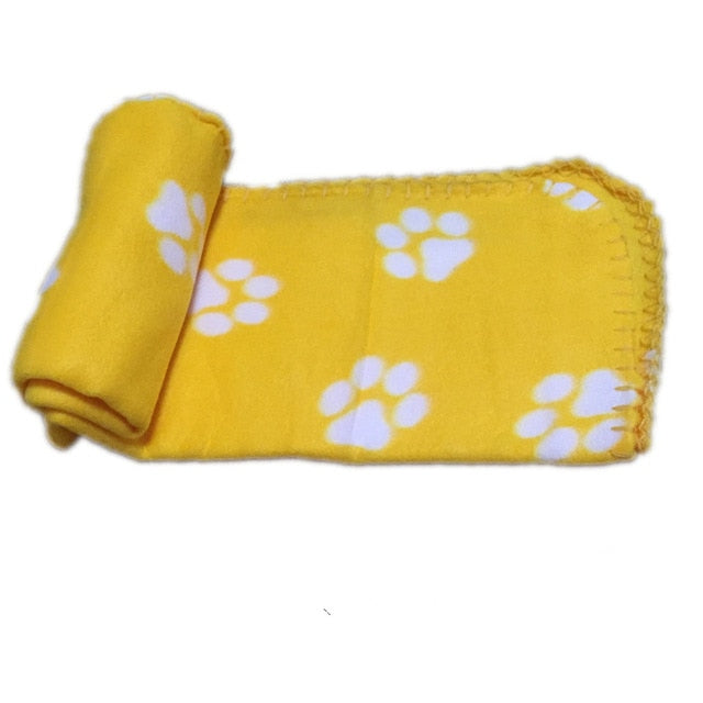 Lovely Pet Dogs Cats Bed Mat Blanket Soft Winter Warm Fleece Paw Print Design Pet Puppy Bed Sofa Pet Product Cushion Cover Towel