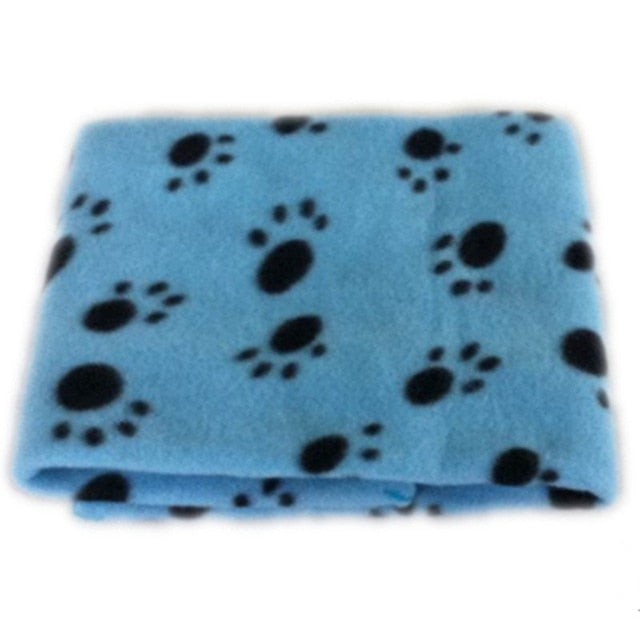 Lovely Pet Dogs Cats Bed Mat Blanket Soft Winter Warm Fleece Paw Print Design Pet Puppy Bed Sofa Pet Product Cushion Cover Towel