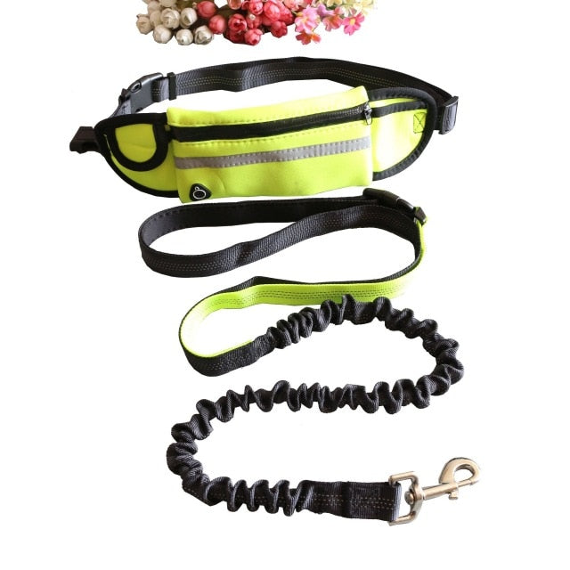 Dog Leash Running Nylon Hand Freely Pet Products  Harness Collar Jogging Lead Adjustable Waist Leashes Traction Belt Rope