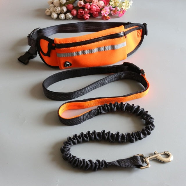 Dog Leash Running Nylon Hand Freely Pet Products  Harness Collar Jogging Lead Adjustable Waist Leashes Traction Belt Rope