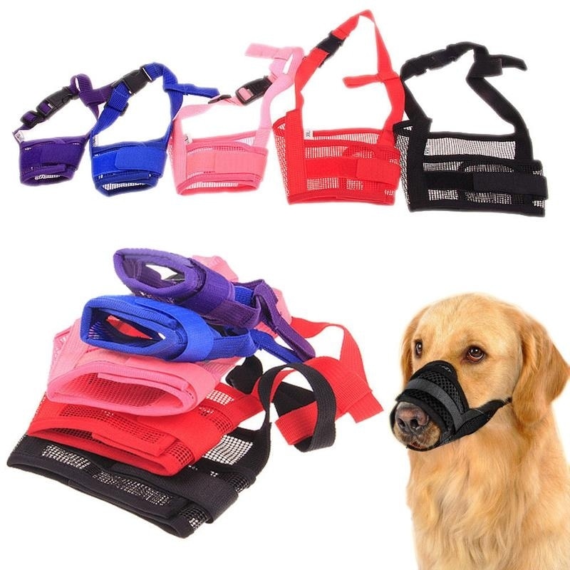 Dog Adjustable Muzzles Training Products Mesh Breathable Small&Large Dog Mouth Muzzle Anti  Bite Safety Chew Pet Accessories
