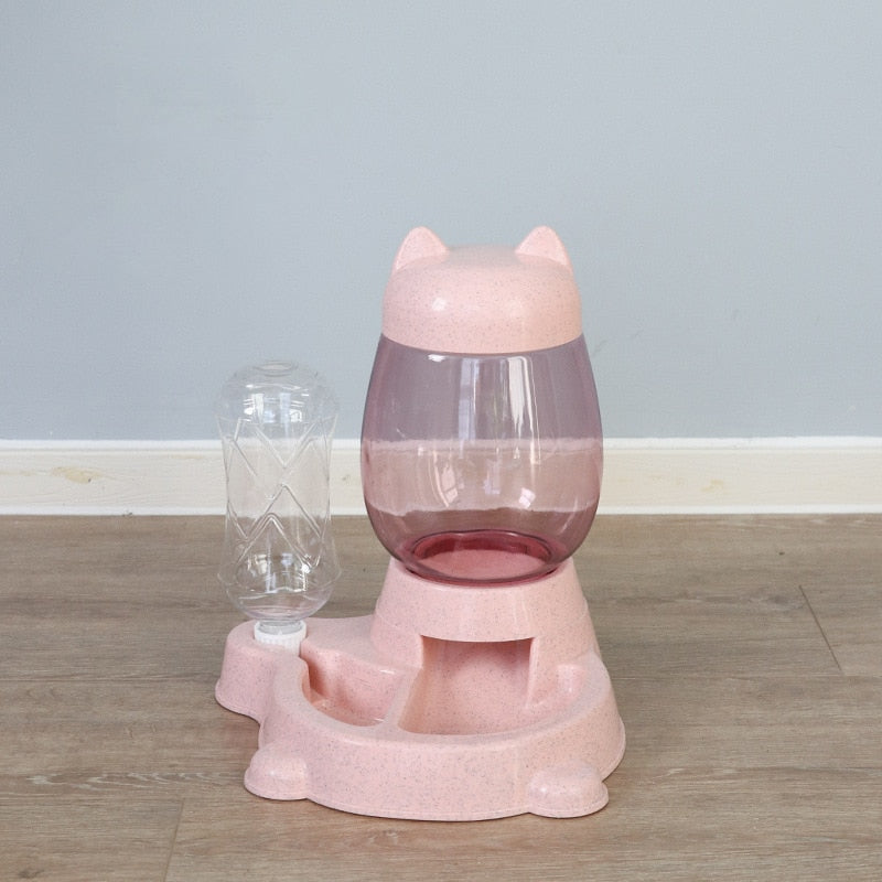 Pet Cat Dog Bowl Fountain Automatic Food Water Container Feeder Dispenser Drinking Bottle Multiple Colors Pet Products 2020 Sale