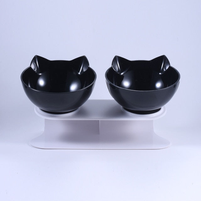 Non-slip Cat Double Bowls with Raised Stand Pet Food Water Bowls for Cats Dogs Feeders Pet Supplies Products Accessories Sale
