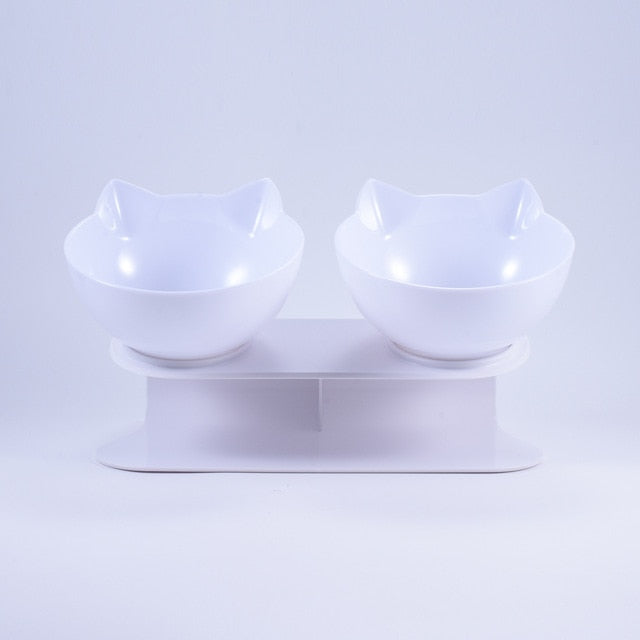 Non-slip Cat Double Bowls with Raised Stand Pet Food Water Bowls for Cats Dogs Feeders Pet Supplies Products Accessories Sale