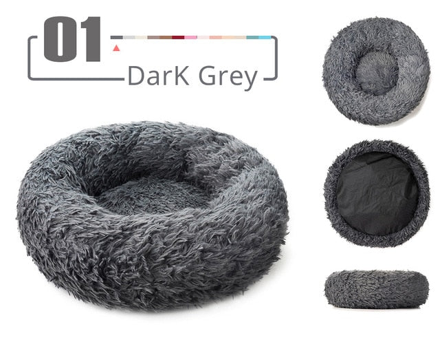 Super Soft Long Plush Cat Mat Fluffy Dog Beds For Large Dogs Round Labradors House Cushion Pet Product Accessories Dropshipping